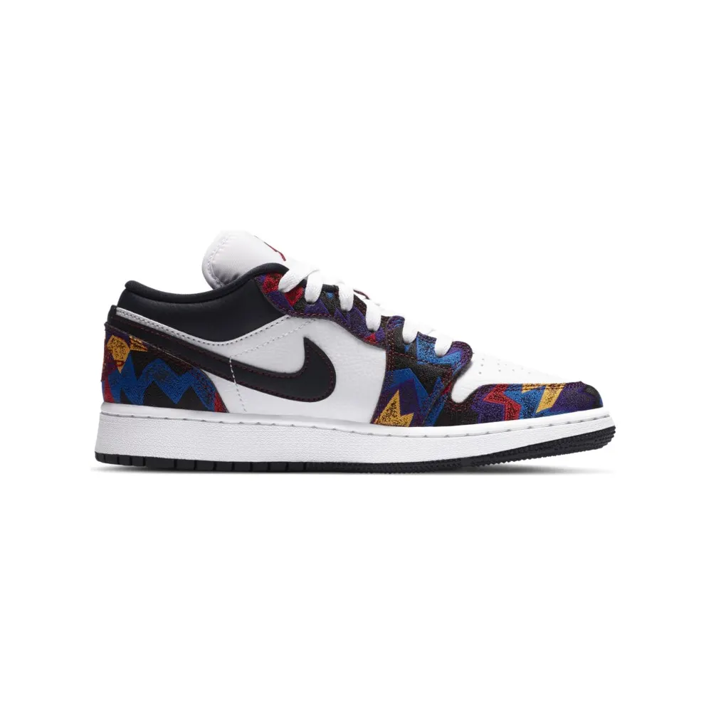 Jordan 1 Low Nothing But Net (GS) White/Dark Obsidian-Team Red (CZ8657-100)