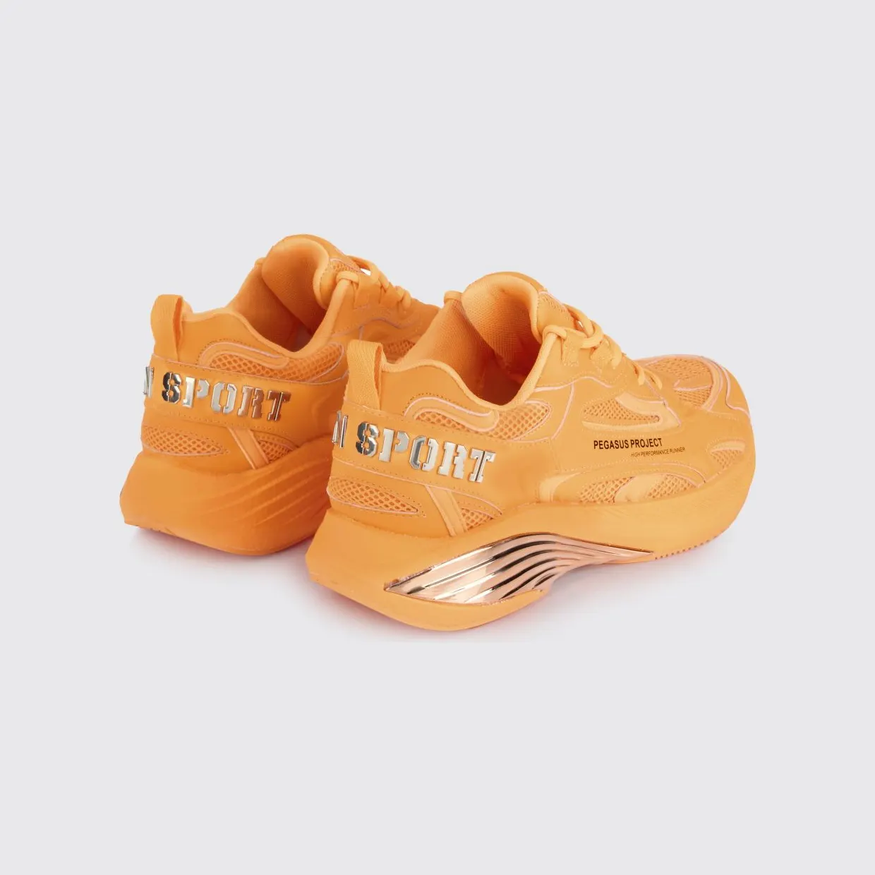 Plein Sport Pegasus Project Mesh And Rubber Sneakers Orange (SAFSUSC0935STE003N86) (2)