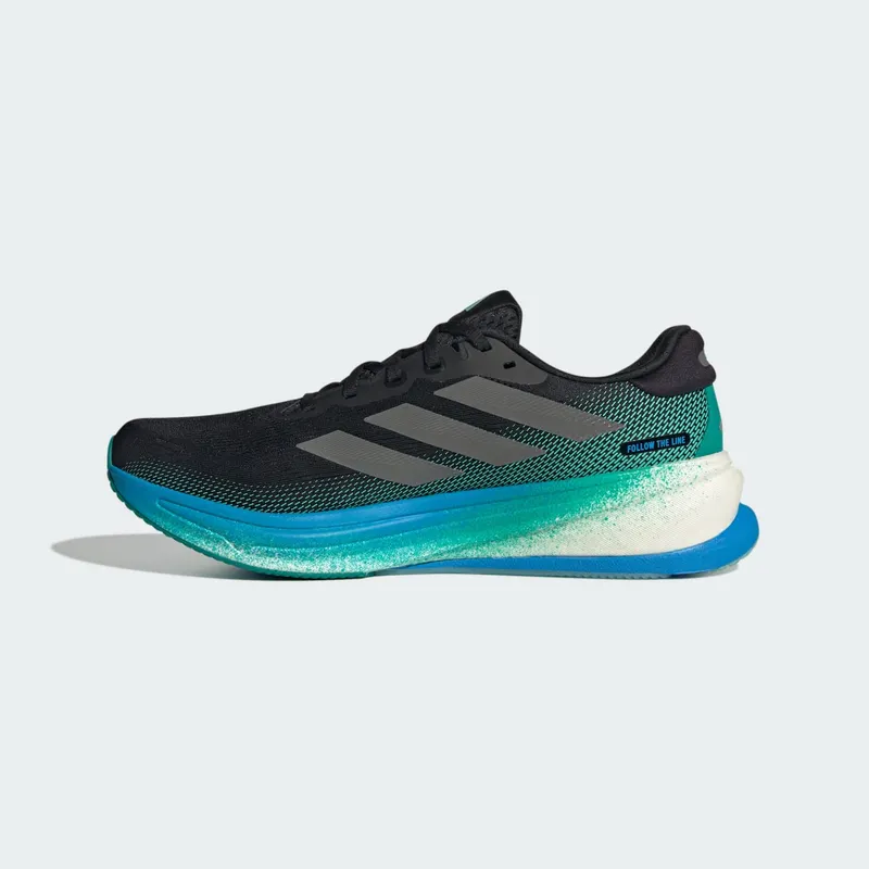 Adidas Supernova Rise 2 Running Shoes Core Black / Iron Metallic / Glory Green (JI1408)