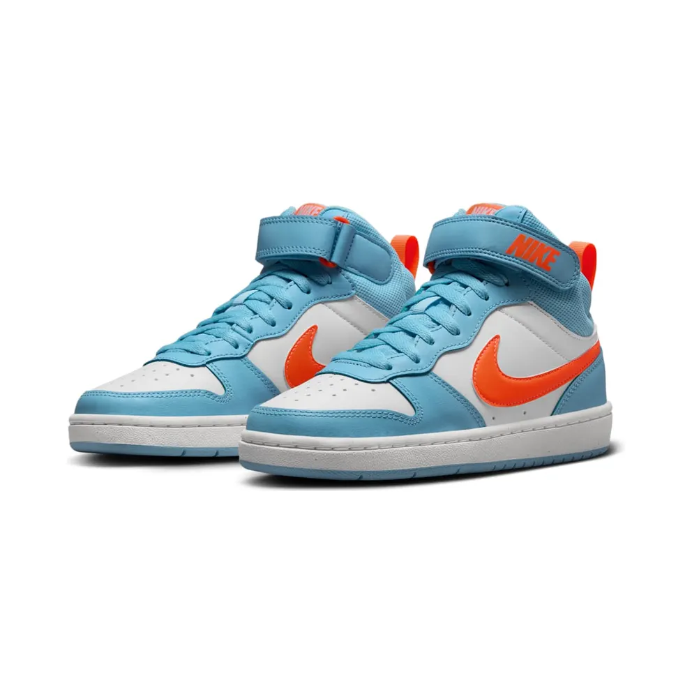 Nike Court Borough Mid 2 Aquarius Blue White Total Orange (HF4791-407)