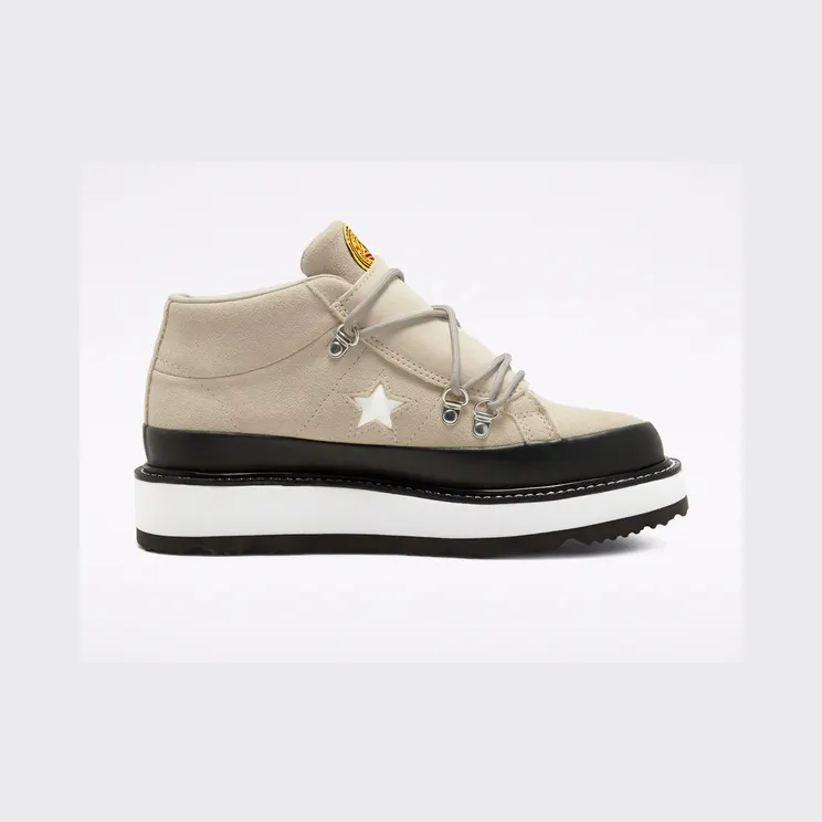 Converse Fleece Lined Boot One Star Mid Papyrus/black/white (566164C)