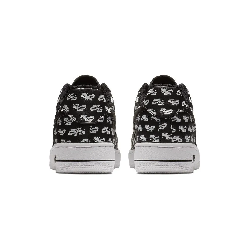 Nike Air Force 1 Low All Over Logo Black Black/Black-White (AH8462-001)