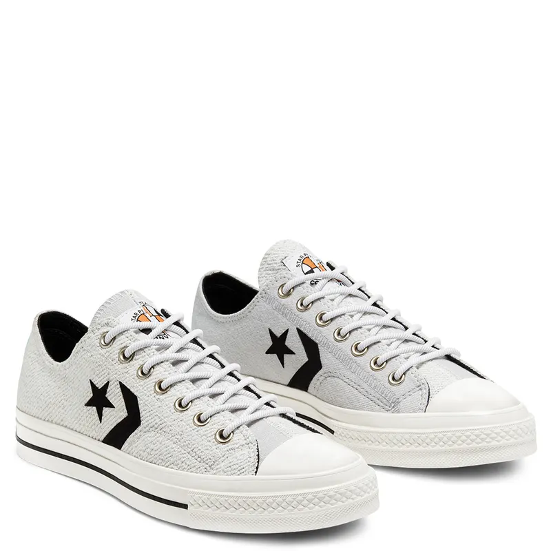 Converse Reverse Terry Star Player Low Top White/lunar Rock/black (168754C)