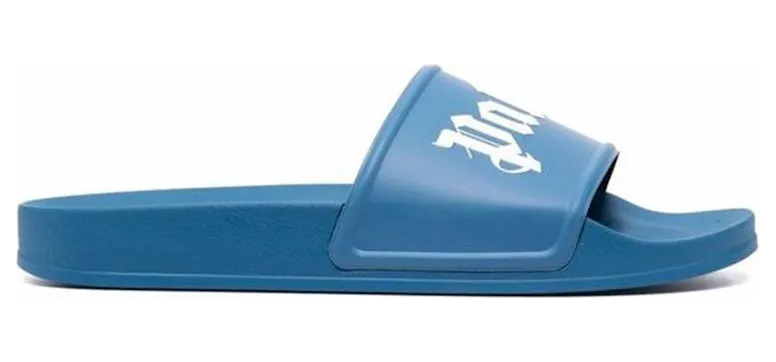 Palm Angels Pool Slides Sky Blue White (PMIC001F21MAT0014501)