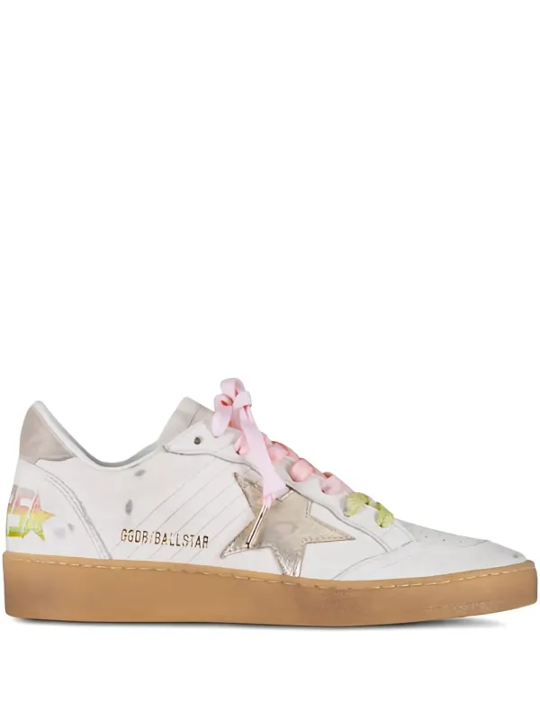 Golden Goose Ball Star leren sneakers – Beige (GWF00117F007478)