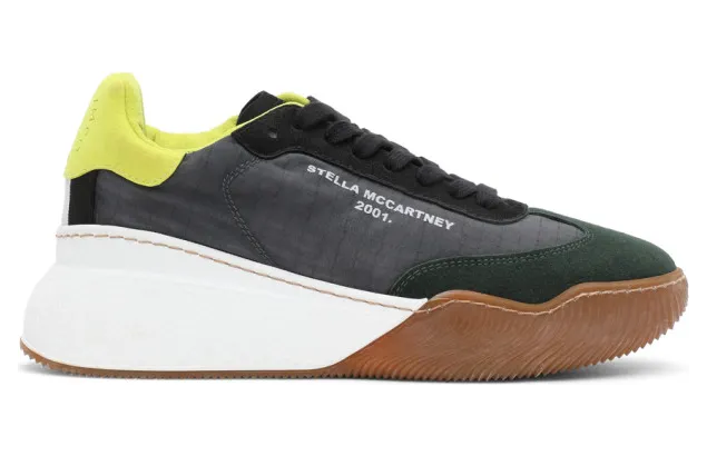 Stella McCartney Green and Grey Loop Lace-Up Sneakers (800214N0145)
