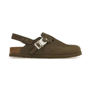 Dior by Birkenstock Mule Tokio Khaki Nubuck Calfskin (3SA116ZSD_H620)
