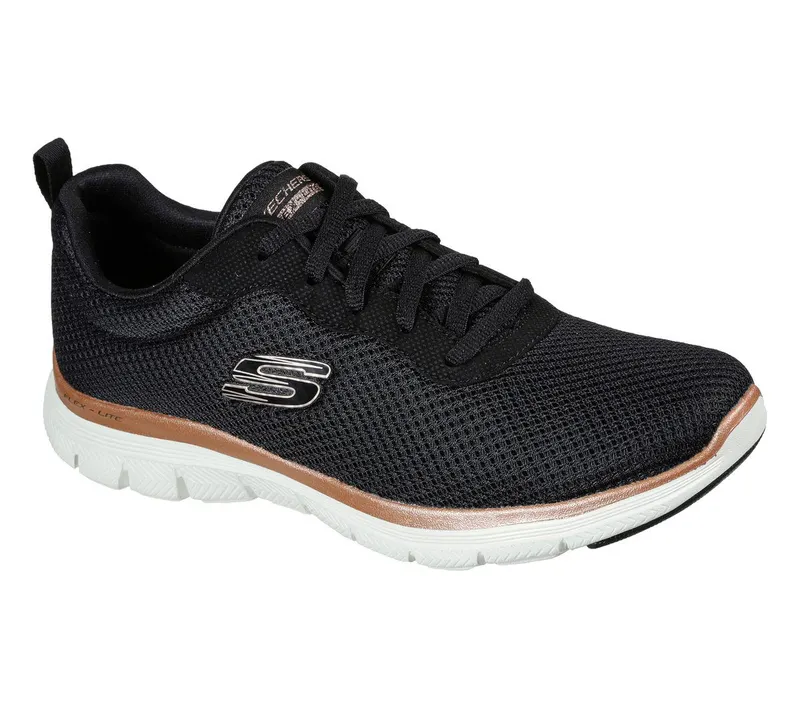 Skechers Flex Appeal 4.0 – Brilliant View Sneaker Black/Roos Gold