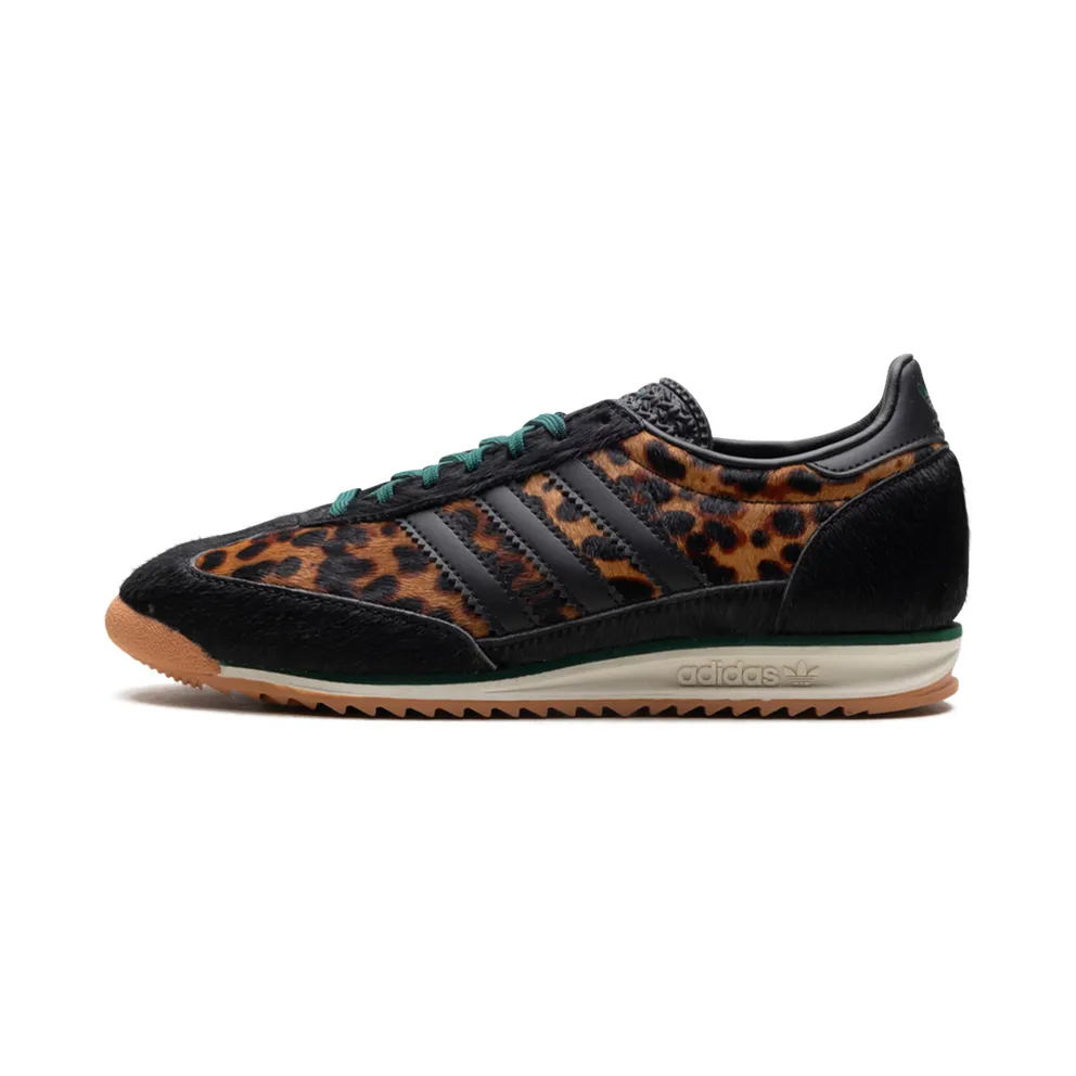 Adidas SL 72 OG Core Black / Off White / Collegiate Green “Leopard” (JI0187)