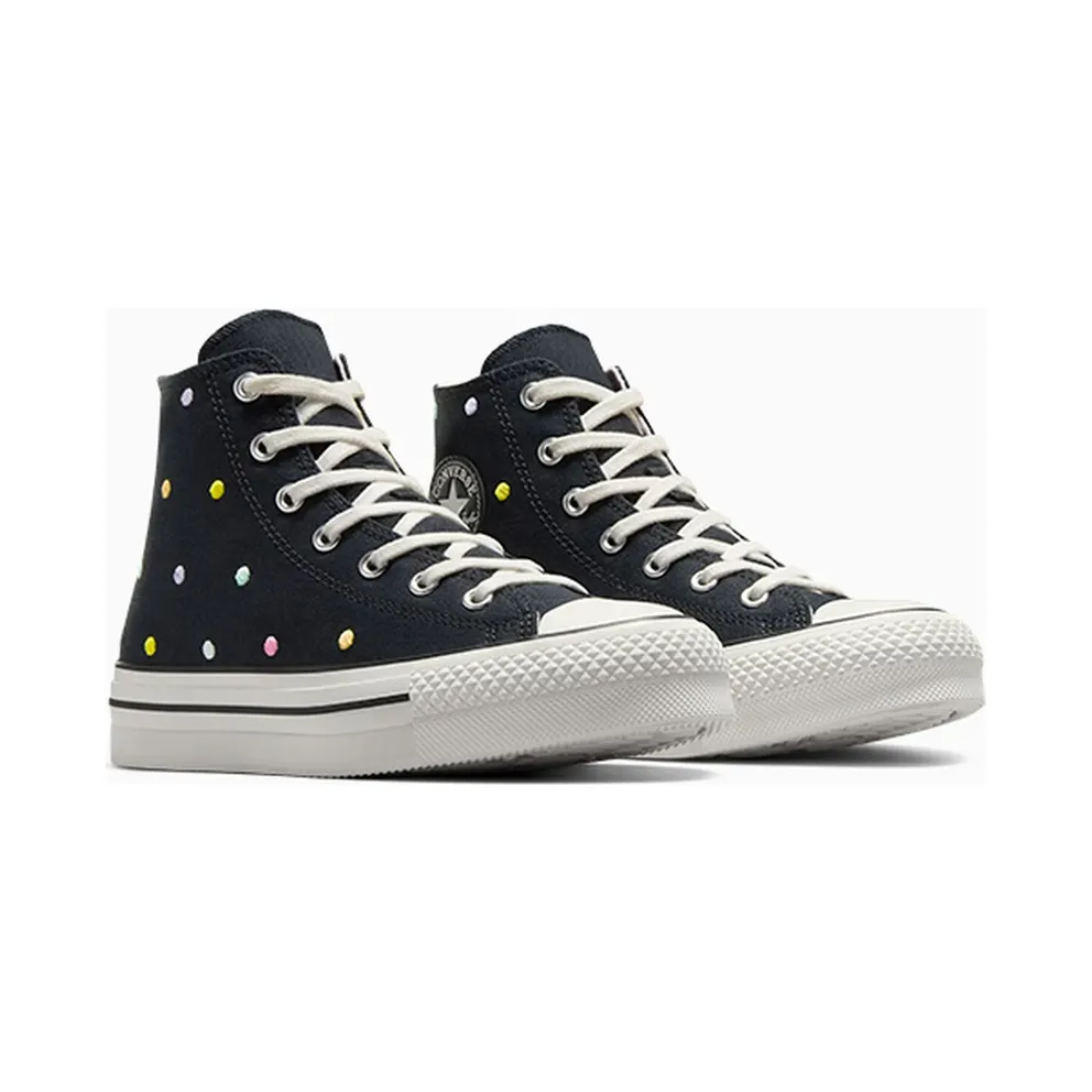 Converse Chuck Taylor All Star Lift Polka Dots Platform Black/Vintage White/Egret (A12608C)
