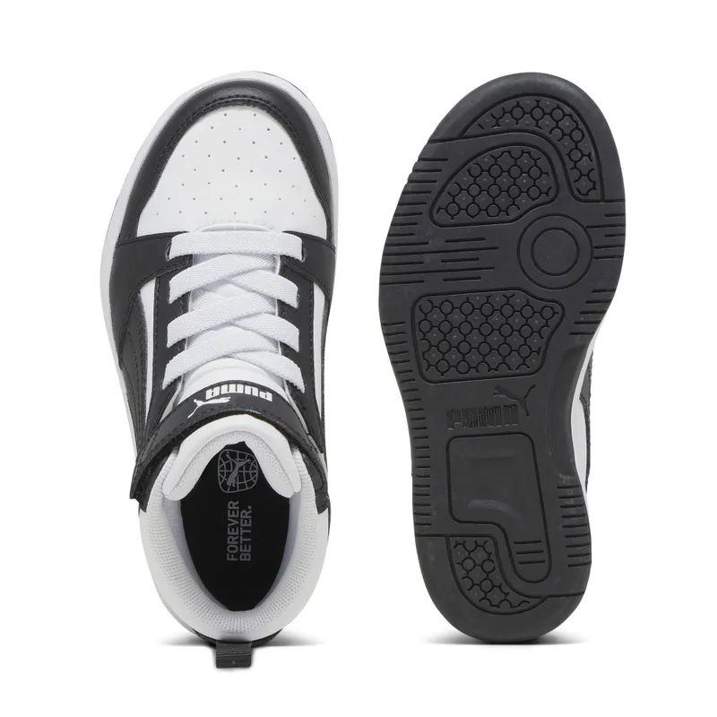Puma Rebound V6 Mid “Puma White / Puma Black / Shadow Gray” (393832_01)
