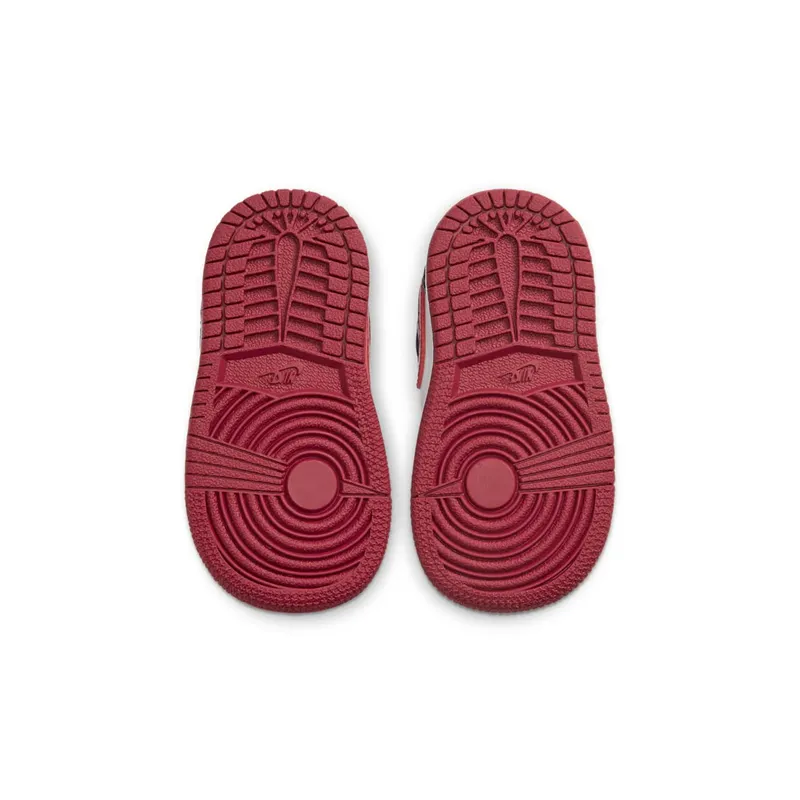 Jordan 1 Mid Bred Toe (TD) Black/Noble Red-White (640735-066)