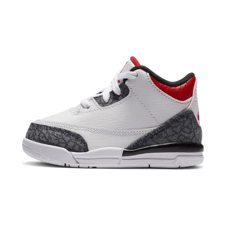 Air Jordan 3 Retro Denim SE TD ‘Fire Red’ “White / Black / Fire Red” (DB0442-100)