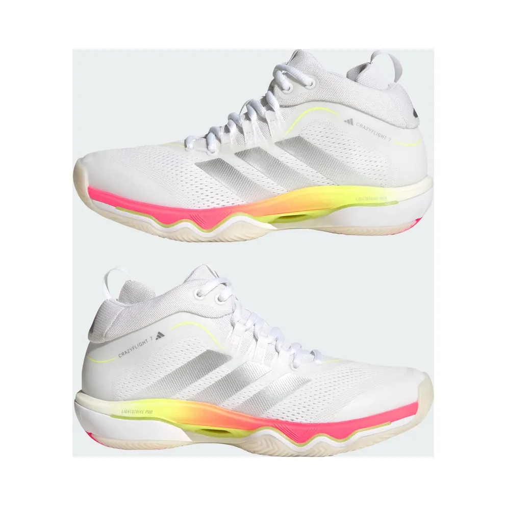 Adidas CRAZYFLIGHT 7 Cloud White / Tech Grey Metallic / Solar Turbo (KJ5666)