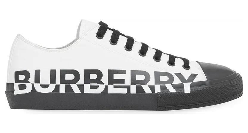 Burberry Logo Print Two-Tone White Black
