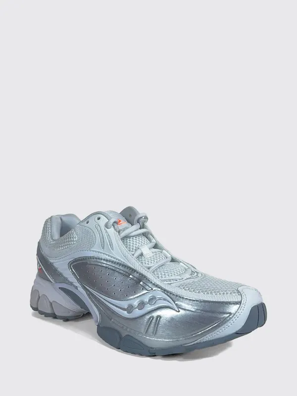 Saucony ProGrid V2 Low-Top in Silver-Tone Mesh and Fabric Silver (S7102333)