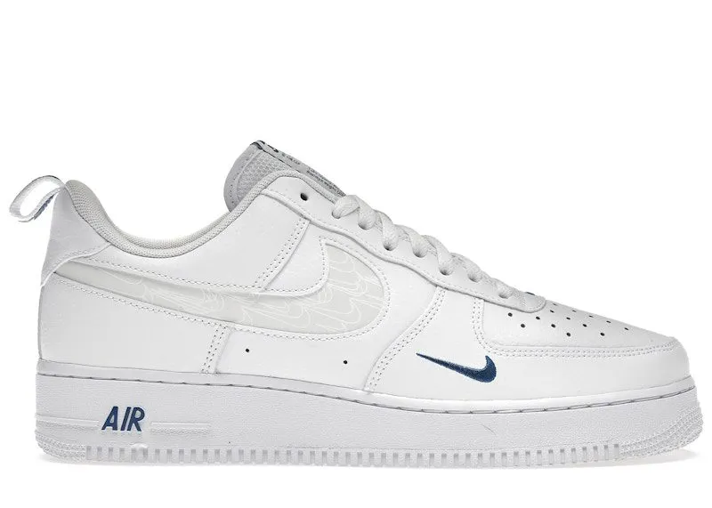 Nike Air Force 1 Low Reflective Swoosh White Blue (FB8971-100)