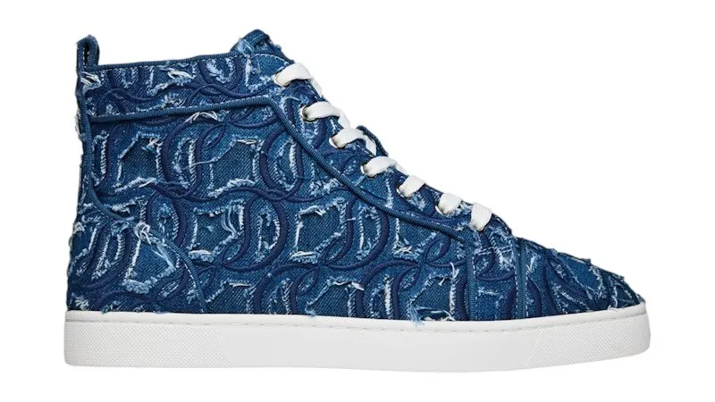 Christian Louboutin Louis Flat High Top Blue (3240808 BL72)
