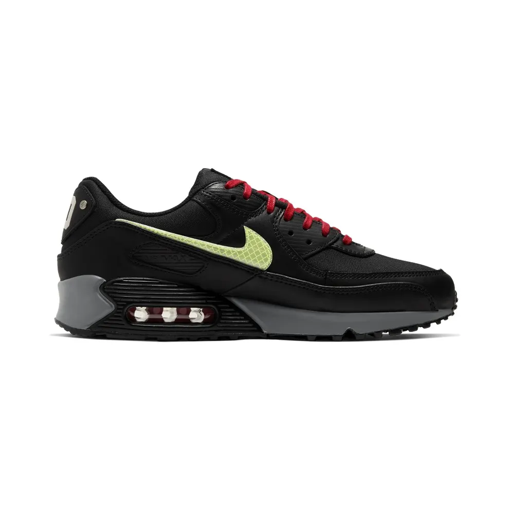 Nike Air Max 90 City Pack NYC (2020) Black/Smoke Grey-University Red-Speed Yellow (CW1408-001)