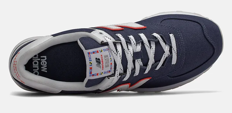 New Balance 574 Coastal Pack Natural Indigo Toro Red White (ML574SOP)