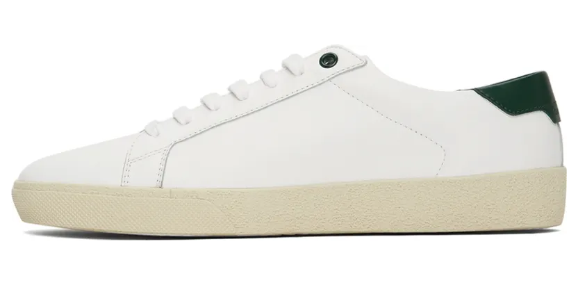 Saint Laurent White Court Classic SL/06 Embroidered Sneakers (61068500NI0) (3)