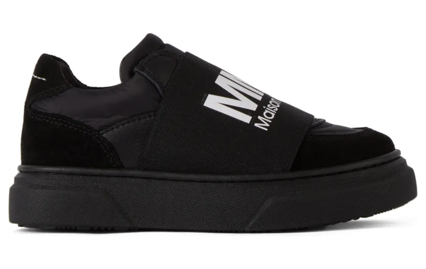 MM6 Maison Margiela Kids White Logo Slip-On Sneakers (68973)