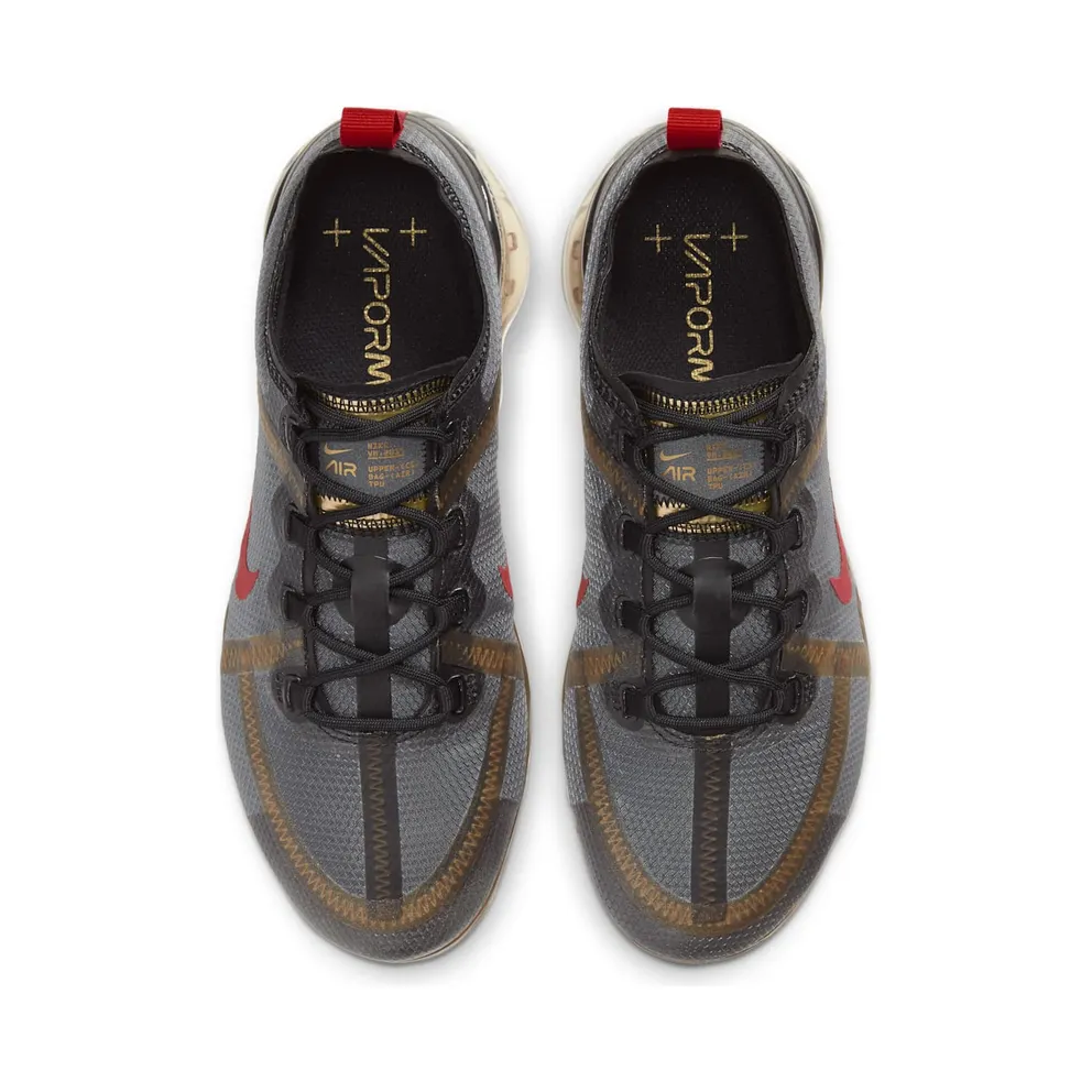 Nike Air VaporMax 2019 Black Gold Red (W) Black/Metallic Gold-University Red (CU4872-001)