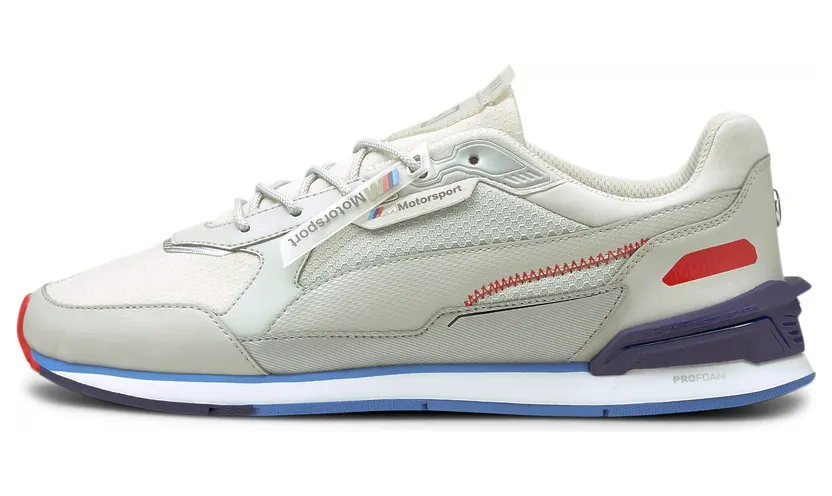 Puma BMW M Motorsport Low Racer motorsportschoenen Grijs/Wit (306805-02)