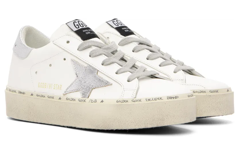 Golden Goose White & Silver Super-Star Classic Sneakers (GWF00118.F000329.80185) (4)