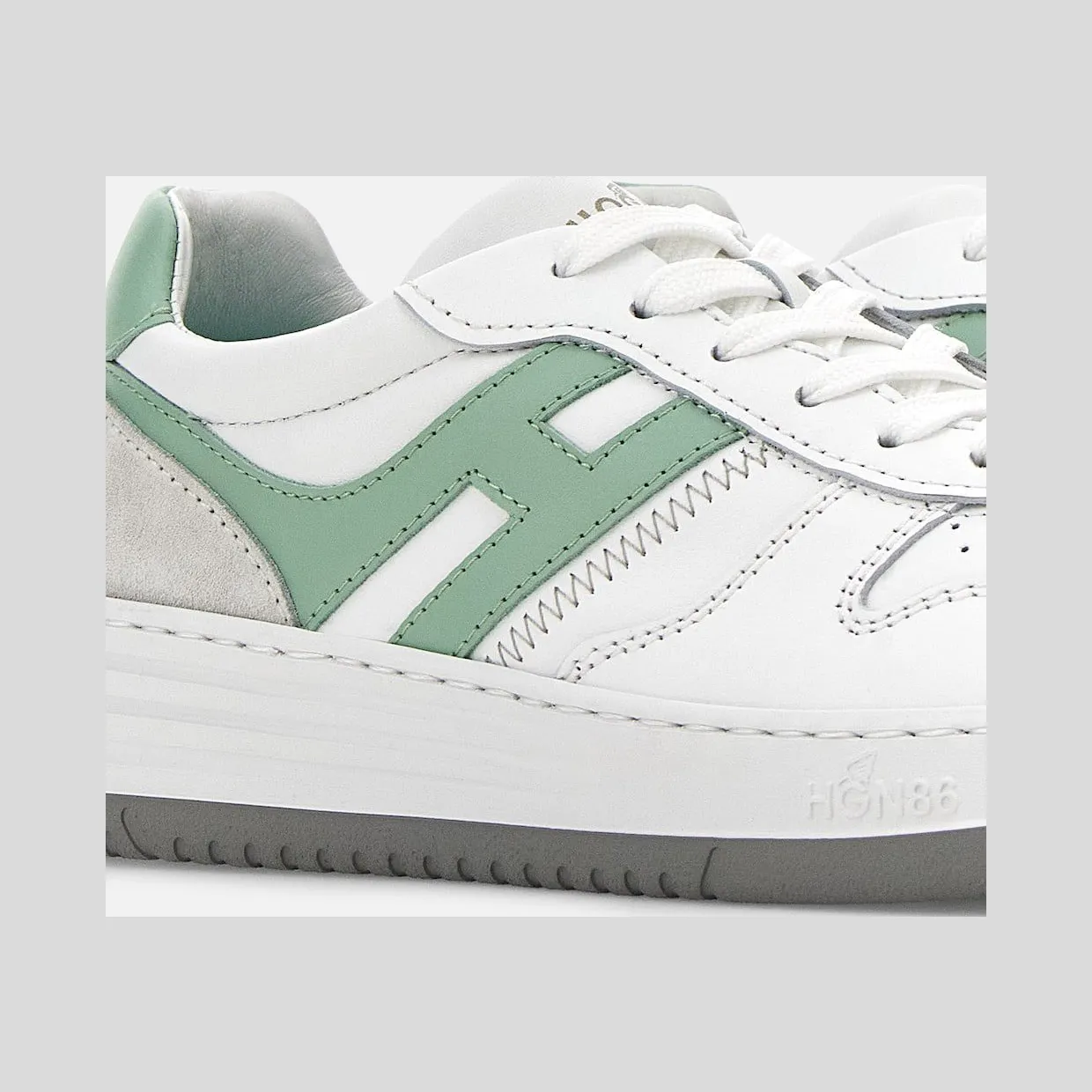 Sneakers Hogan H630 Green White Grey (HXM6300EU50ODZ0XPX) (5)
