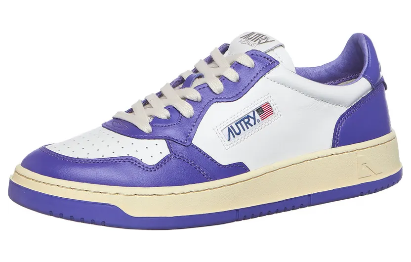 Autry Medalist Low White / Purple (AULMWB05) (2)