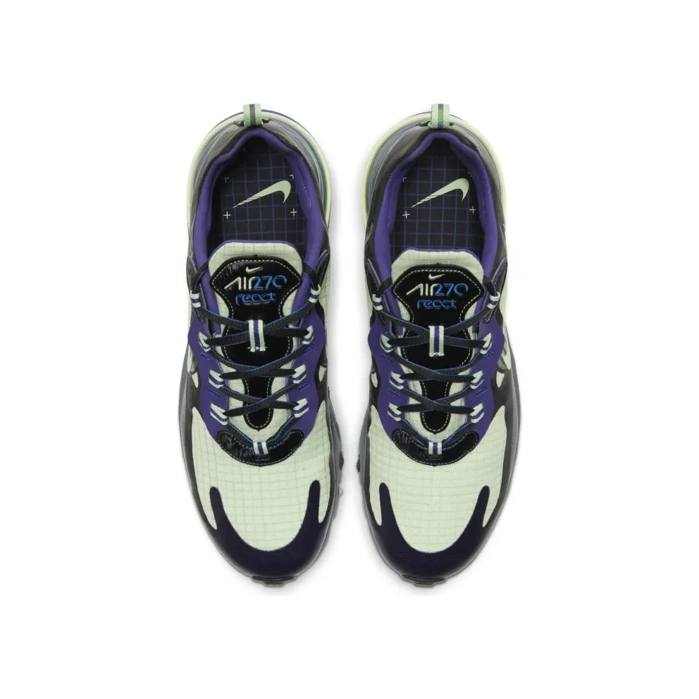 Nike Air Max 270 React Future Swoosh Black/Cool Grey-Court Purple-Vapor Green (CT1617-001)