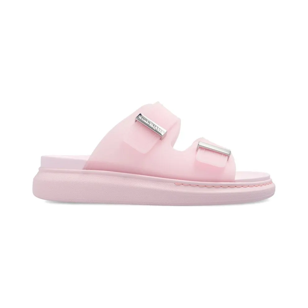 Alexander McQueen Hybrid Buckled Rubber Sandals Pink (658063W4TM15820)