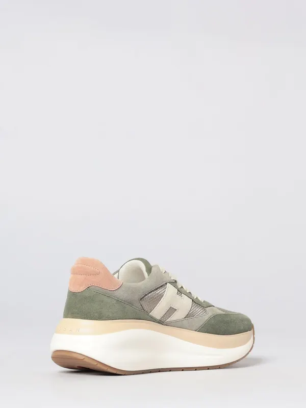 Hogan Maxi I Active Suede and Mesh Sneakers Green (HXW7140GA40V0F0RW1) (2)