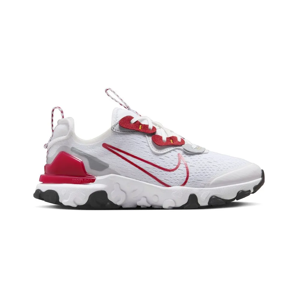 Nike React Vision White Wolf Grey Black Gym Red (HF9094-100)