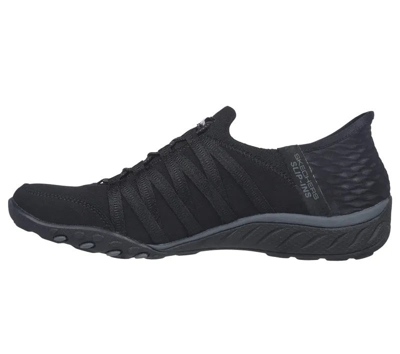 Skechers Slip-ins: Breathe-Easy – Roll-With-Me – Black (100593 BBK)