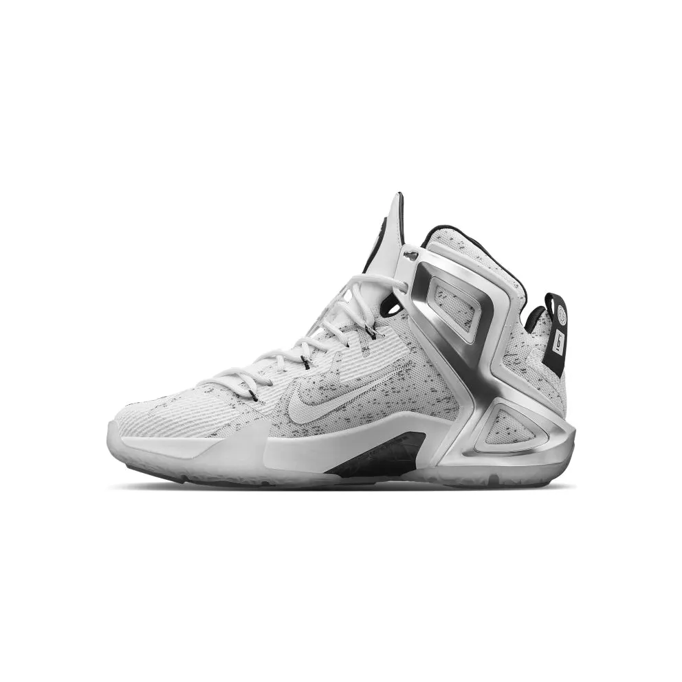 Nike LeBron 12 Elite SP Pigalle White/Metallic Silver-Black (806951-100)