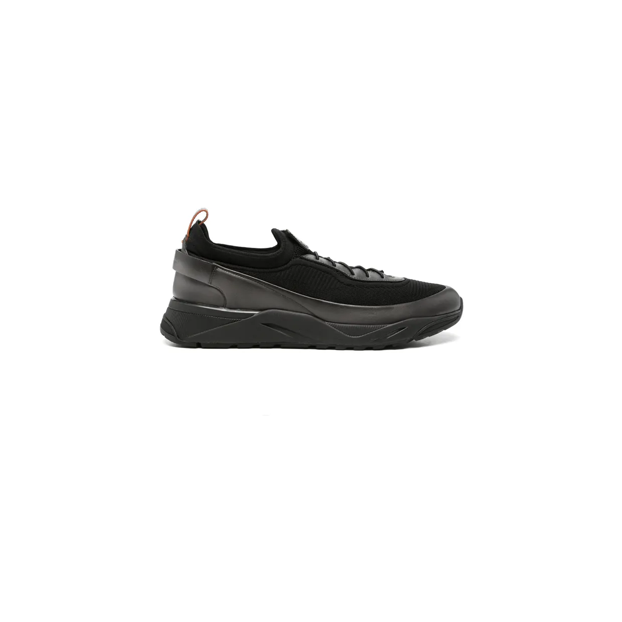 Santoni Panelled Low-top “Black” (MBIO22262NERT NUCG62)
