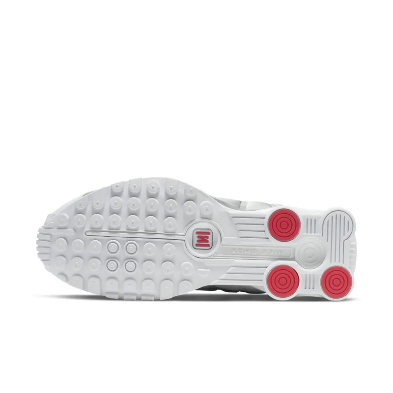 Nike Shox R4 White Metallic (W) White/White-Metallic Silver-Max Orange (AR3565-101)