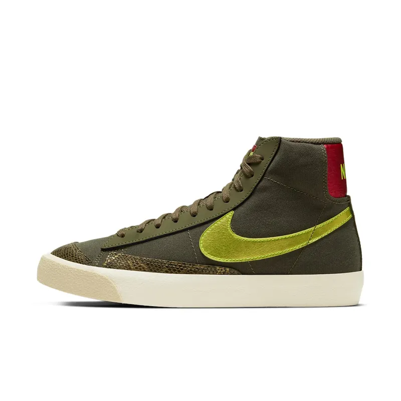Nike Blazer Mid 77 Olive Snakeskin (W) Medium Olive/Lemon Venom-Fossil (CZ0462-200)