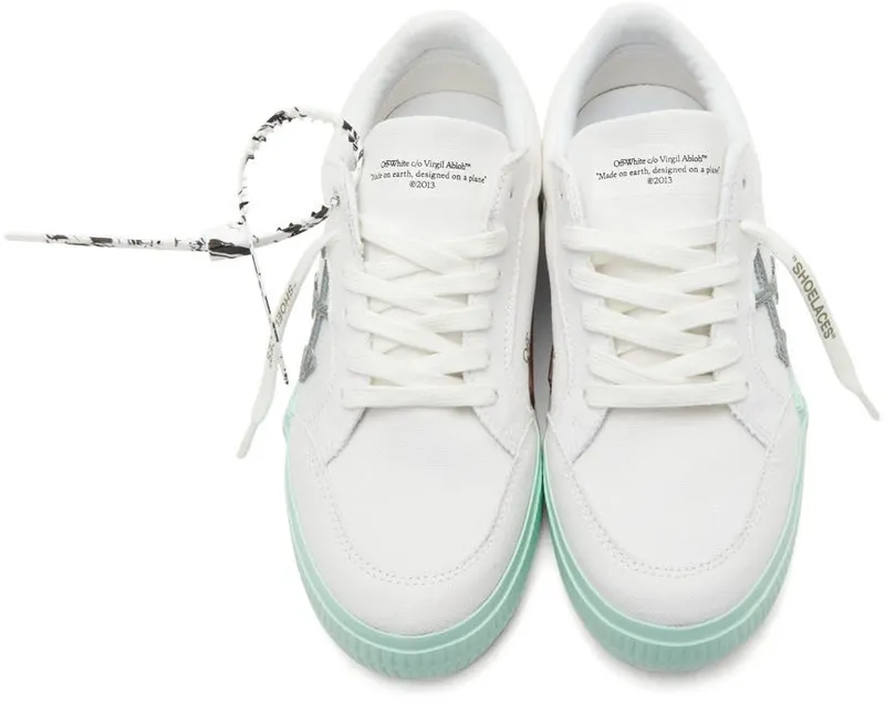 Off-White White Vulcanized Eco Canvas Low Sneakers (OMIA085F21FAB0010151)