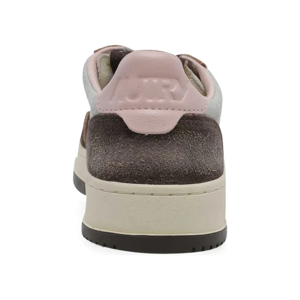 Autry Medalist Perforated “Silver/Brown” (AULW YB02)