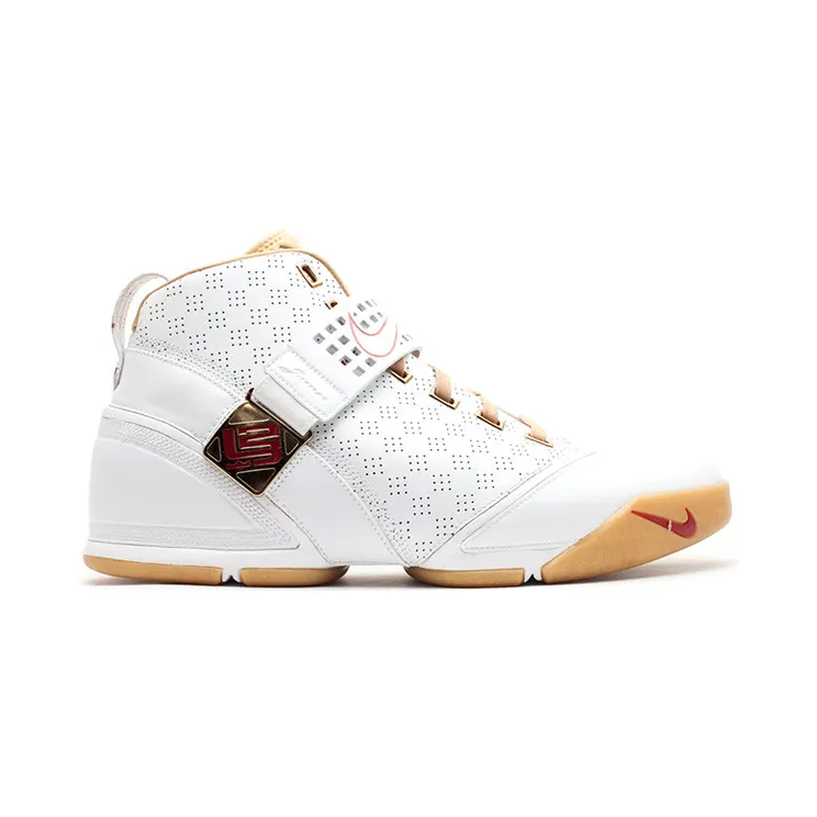 Nike LeBron 5 White Crimson Metallic Gold