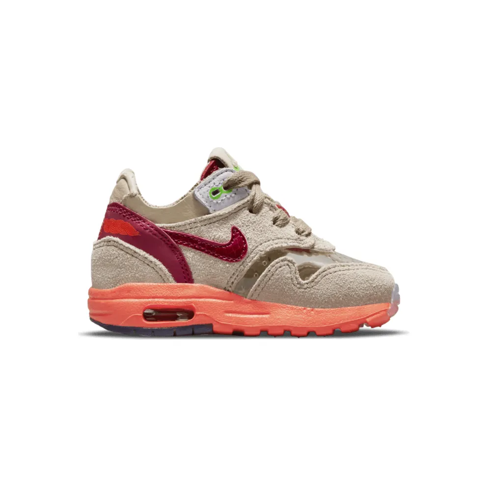 Nike Air Max 1 CLOT Kiss of Death (2021) (TD) – “Net / Deep Red / Orange Blaze” (DH2492-100)