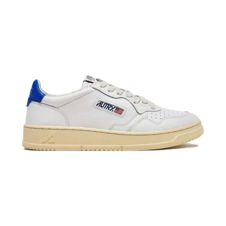 Autry Medalist Leather Low White Azure (AULM-LL46)