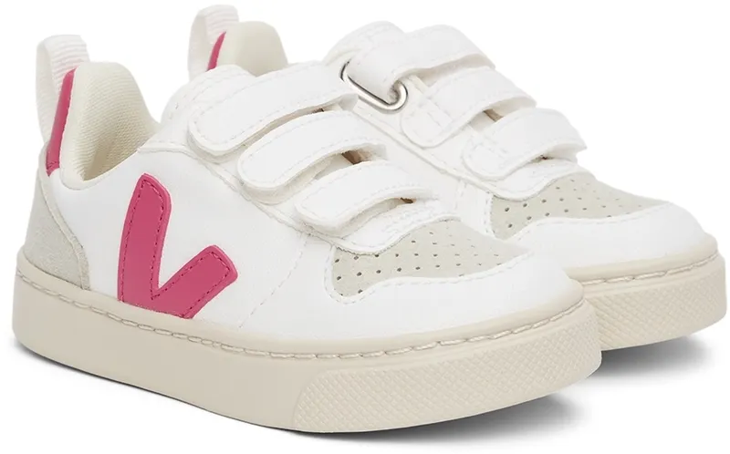 Veja Baby White & Pink Vegan V-10 Velcro (CV0702857)