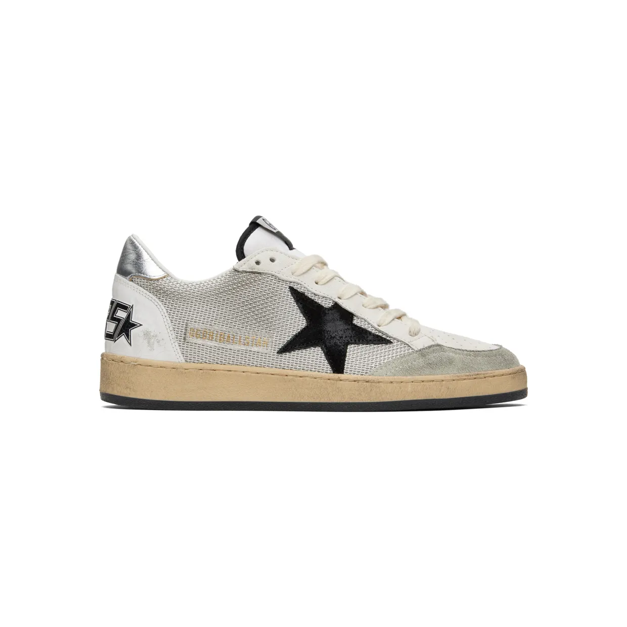 Golden Goose White & Gray Ball Star Sneakers (GMF00117.F003215.81780)