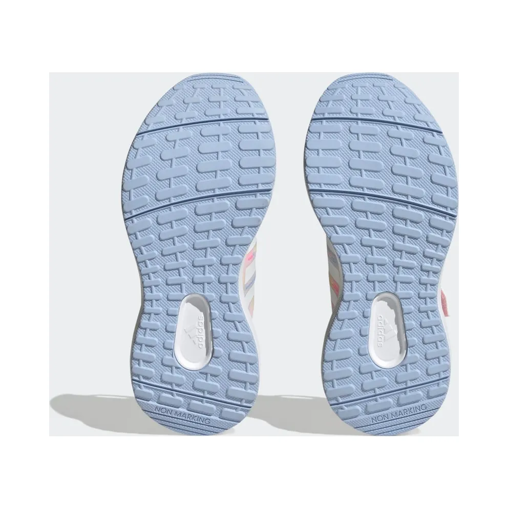 Adidas Fortarun 2.0 Cloudfoam Sport Running Elastic Lace Top Strap Clear Pink / Cloud White / Blue Dawn (GZ9752)