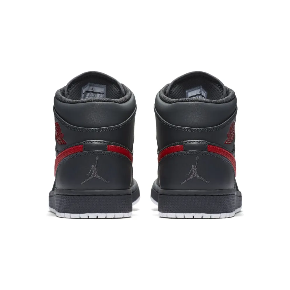 Jordan 1 Retro Mid Anthracite Gym Red Anthracite/Gym Red-White (554724-045)