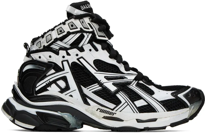 Balenciaga Runner High White Black (695764W3RH29010)